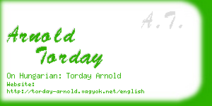 arnold torday business card